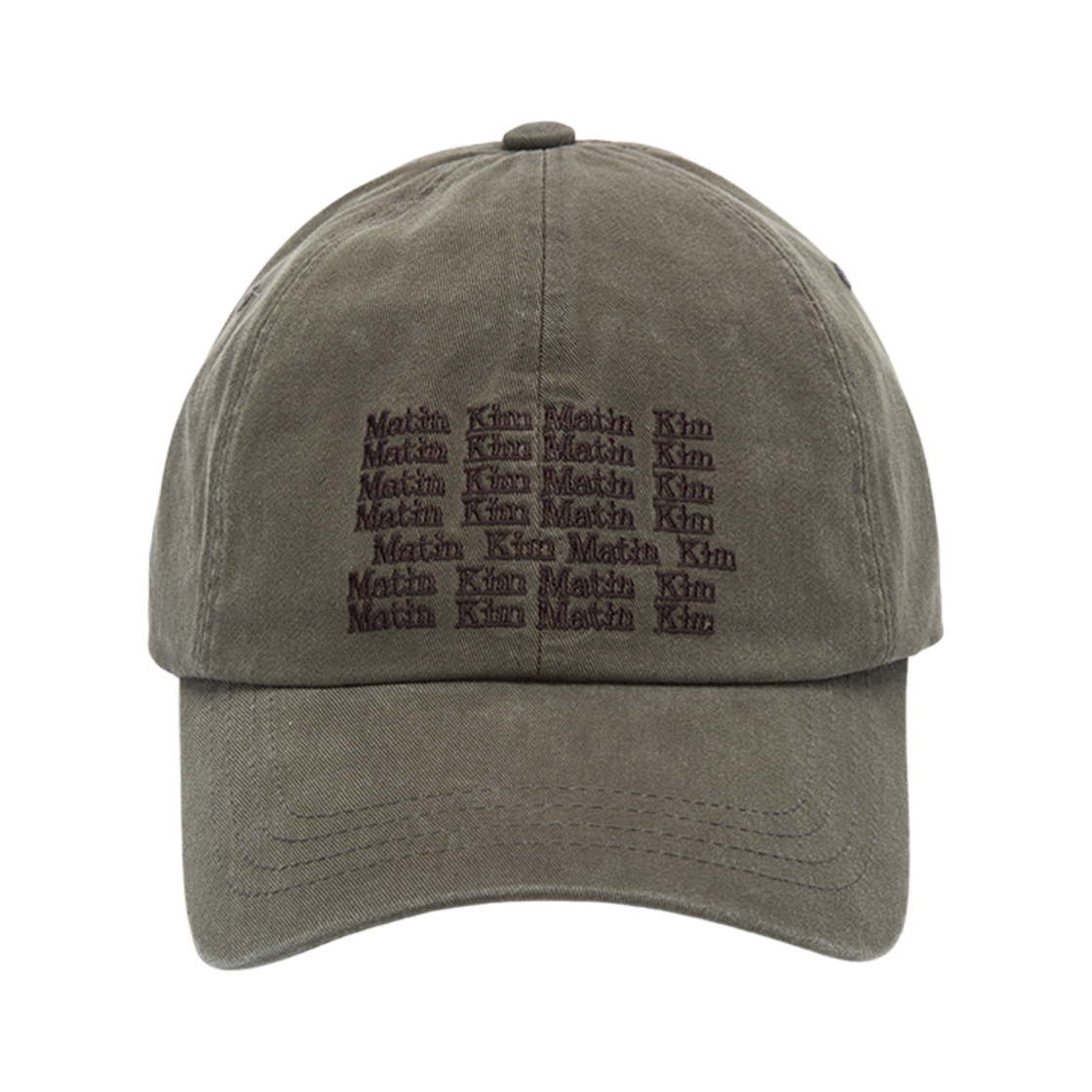 (W) 마뗑킴 레터링 볼캡 카키((W) Matin Kim Lettering Ball Cap Khaki) - 2