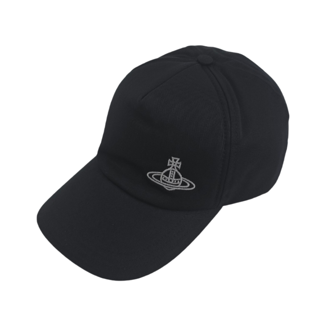 비비안 웨스트우드 로고 자수 코튼 캡 블랙(Vivienne Westwood Logo Embroidered Cotton Cap Black) - 2