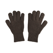 Aeae Heart Knit Gloves Brown