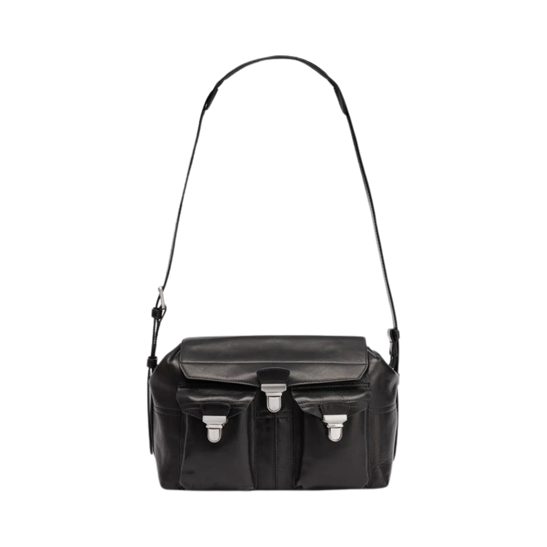 BG0096-LL0122-999 Lemaire Vegetable Nappa Leather Medium Gear Bag Black
