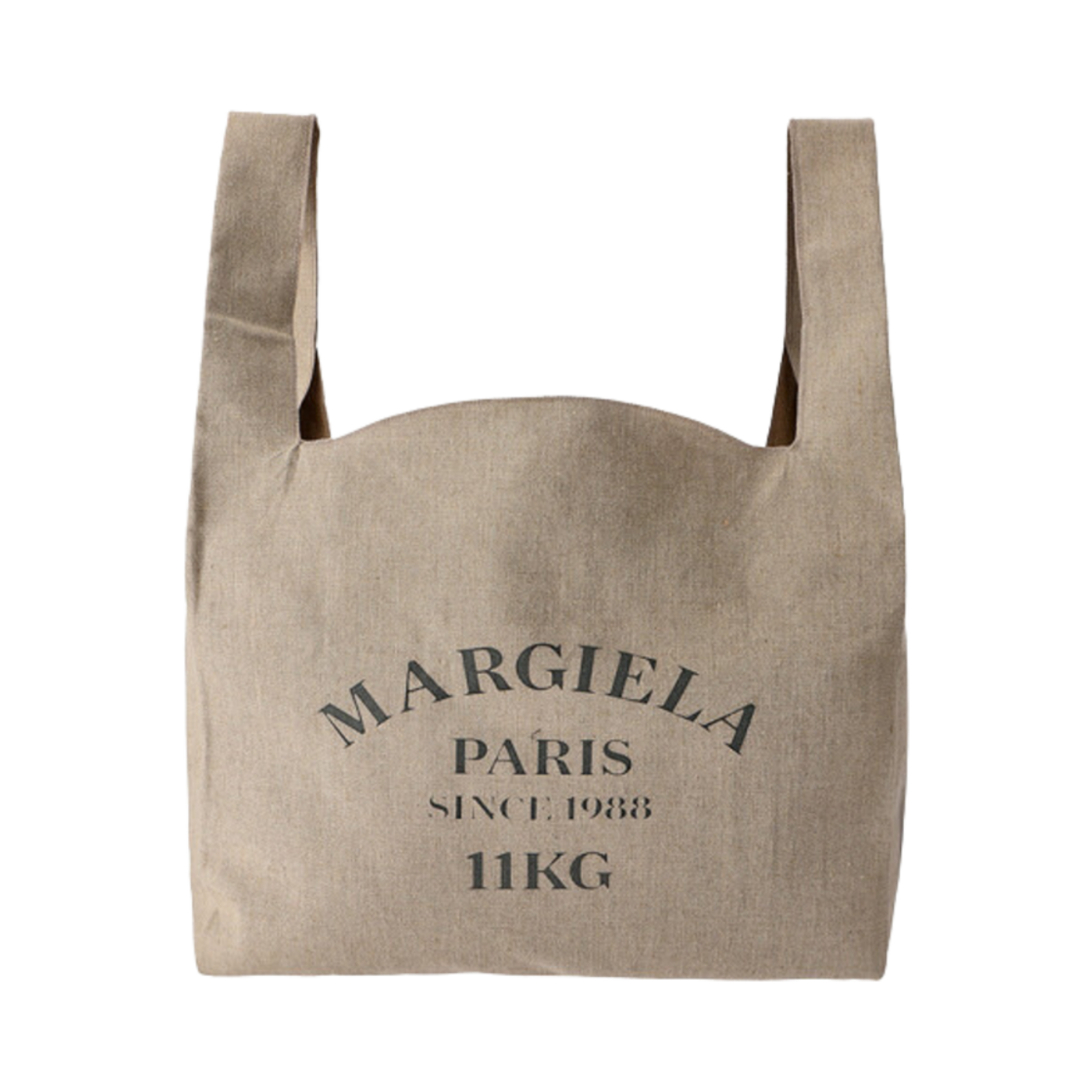 S35WC0078PR190T2070 Maison Margiela Linen Shopping Bag Mud Brown