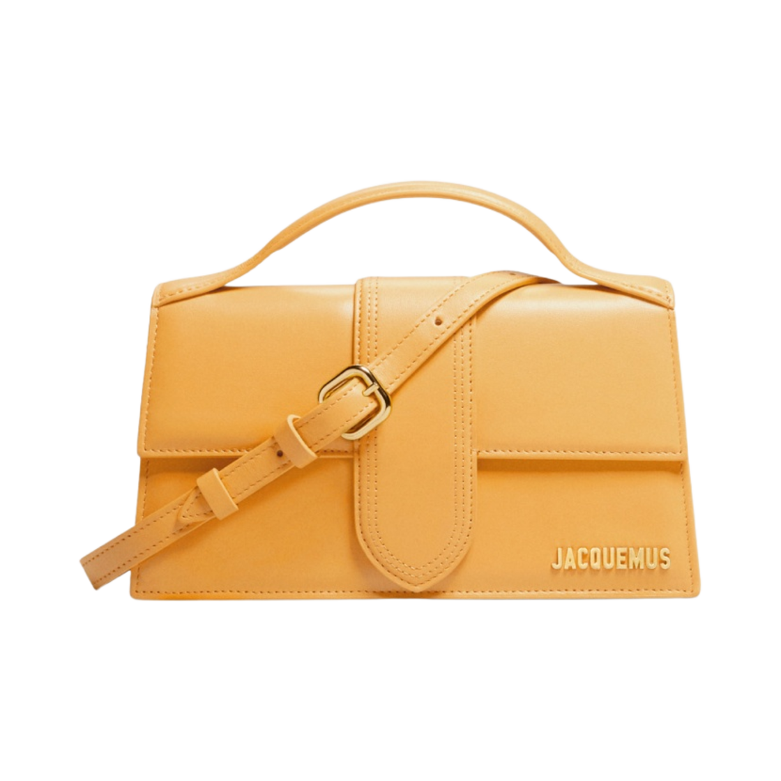 자크뮈스 르 그랜드 밤비노 크로스바디 플랩백 다크 옐로우(Jacquemus Le Grand Bambino Crossbody Flap Bag Dark Yellow) - 1