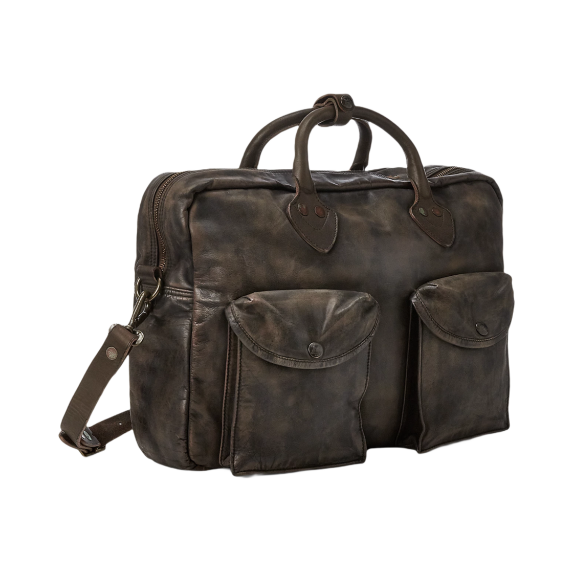더블알엘 레더 브리프케이스 다크 브라운(Double RL Leather Briefcase Dark Brown) - 2