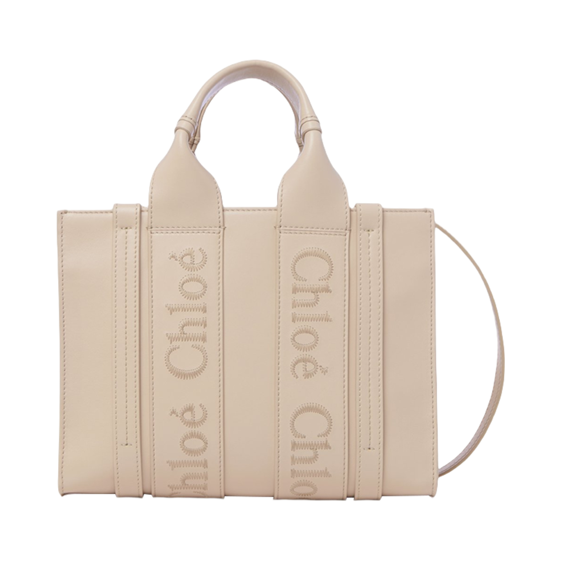 끌로에 스몰 우디 토트백 시멘트 핑크(Chloe Small Woody Tote Bag Cement Pink) - 1