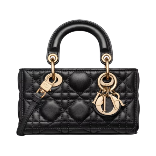 Dior Micro D-Joy Bag Cannage Lambskin Black