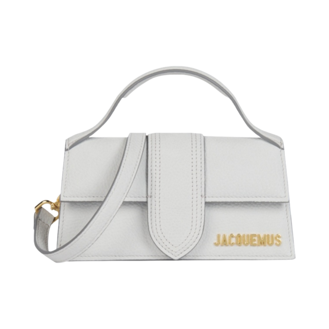 자크뮈스 르 밤비노 미니 스웨이드 엔벨로프 핸드백 라이트 그레이