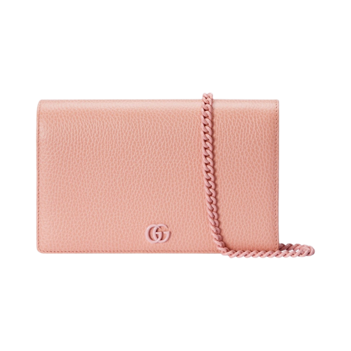 구찌 GG 마몽 미니 체인 백 라이트 핑크 레더(Gucci GG Marmont Mini Chain Bag Light Pink Leather) - 1