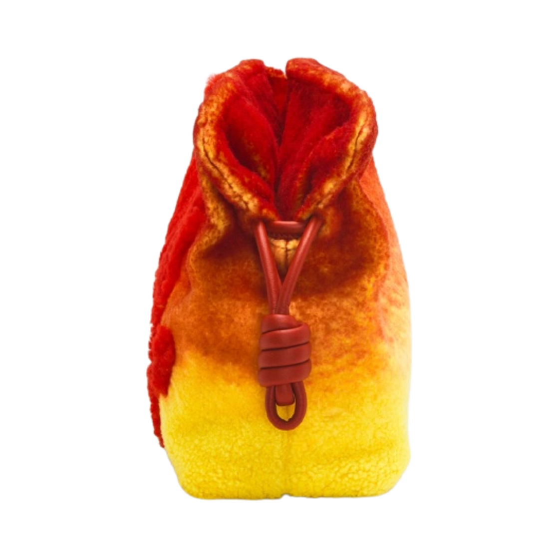 로에베 x 하울의 움직이는 성 캘시퍼 플라멩코 클러치 셔링 레드(Loewe x Howl's Moving Castle Calcifer Flamenco Clutch in Shearling Red) - 3
