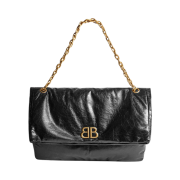 Balenciaga Monaco Large Chain Bag Black