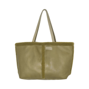 Paloma Wool Big Monaco Double Sided Leather Bag Olive