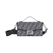 Fendi Soft Trunk Baguette Leather Bag Blue
