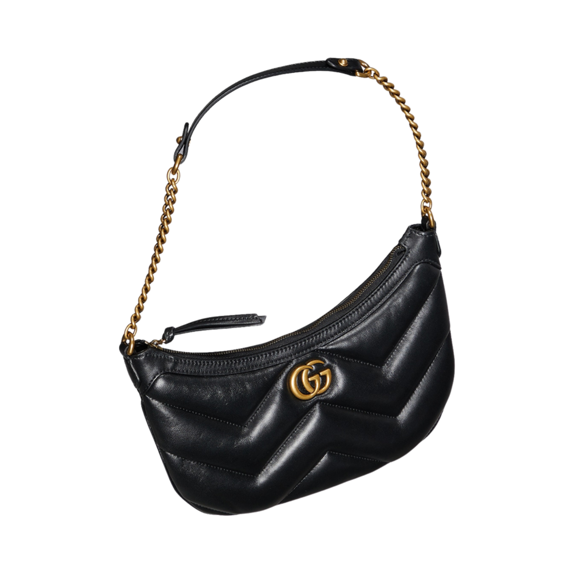 구찌 GG 마몽 스몰 숄더백 블랙 레더(Gucci GG Marmont Small Shoulder Bag Black Leather) - 3