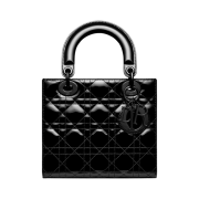 Dior Small Lady Bag Ultraglossy Patent Cannage Calfskin Black