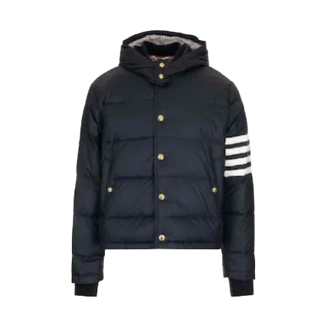 톰브라운 매트 나일론 사선 다운 봄버 자켓 네이비(Thom Browne Matte Nylon 4-Bar Down Bomber Jacket Navy)