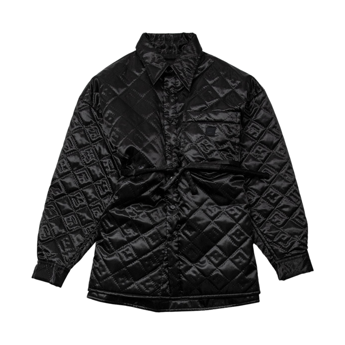 C90103-900 (W) Acne Studios Quilted Satin Jacket Black