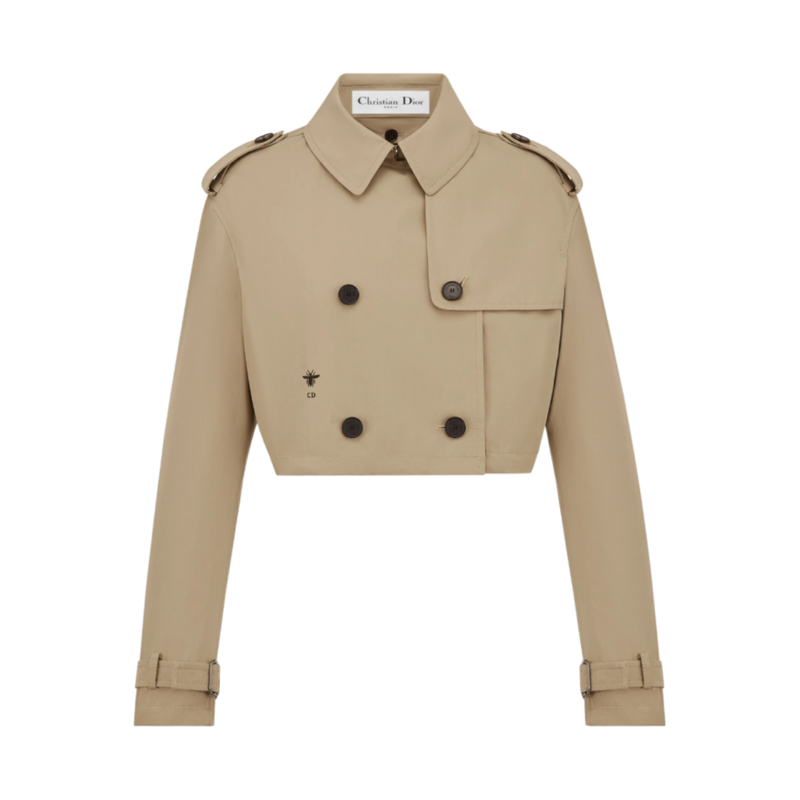 (W) 디올 3-in-1 매크로까나쥬 트렌치코트 베이지 코튼 개버딘((W) Dior 3-in-1 Macrocannage Trench Coat Beige Cotton Gabardine) - 3