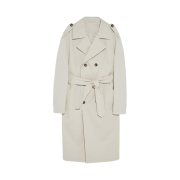 Zara Combination Plaid Oversized Trench Coat Beige