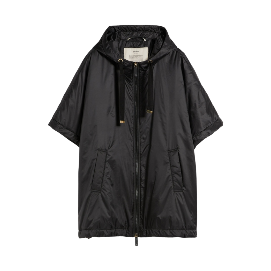 (W) 막스마라 그린카 더 큐브 발수 소재 캔버스 케이프 블랙((W) Max Mara Greenca The Cube Water-Repellent Canvas Cape Black) - 1
