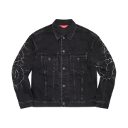 Supreme Shibori Denim Trucker Jacket Black - 23SS