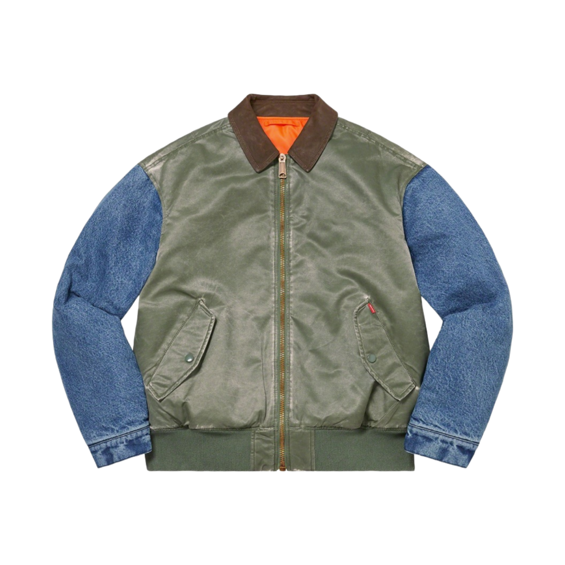 슈프림 데님 슬리브 MA-1 올리브 - 23SS