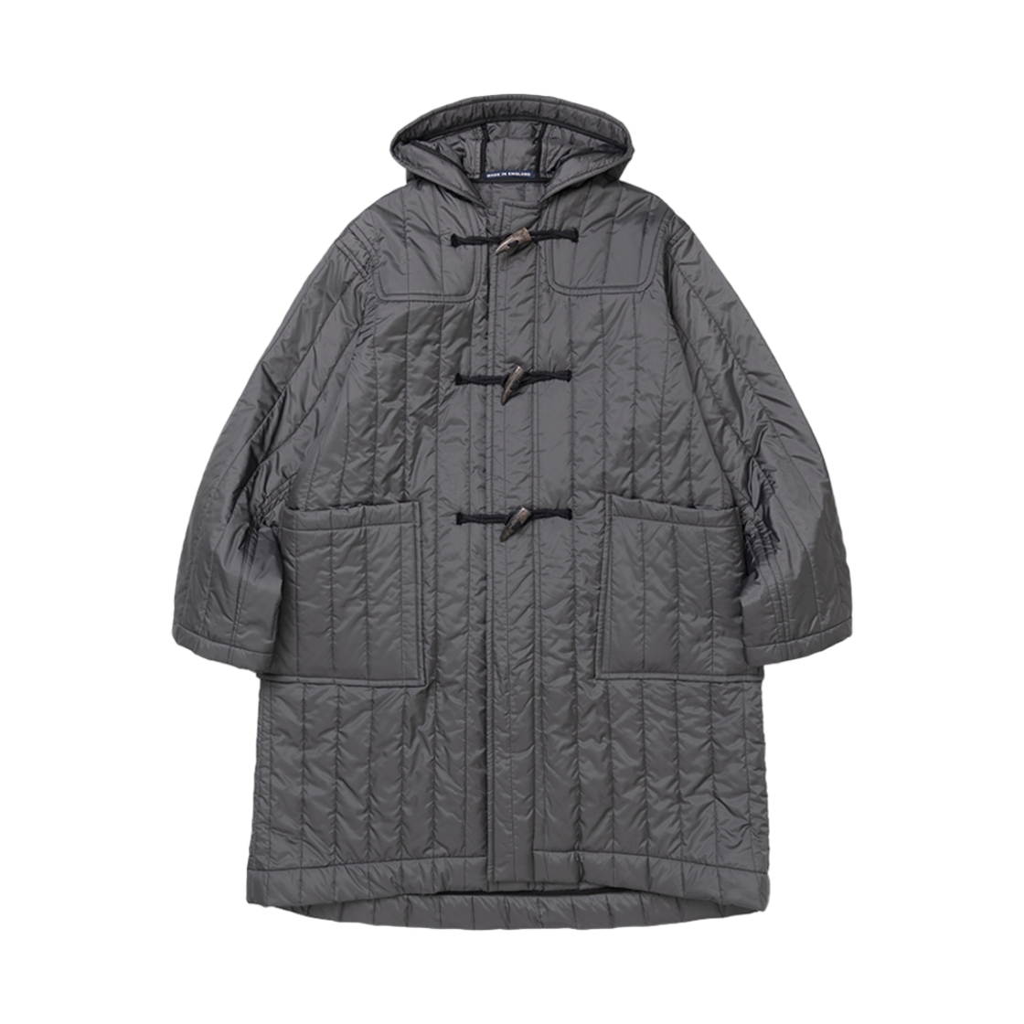 런던 트레디션 오버사이즈 퀼티드 더플 코트 리센트 그레이 58(London Tradition Oversize Quilted Duffle Coat Resent Grey 58)