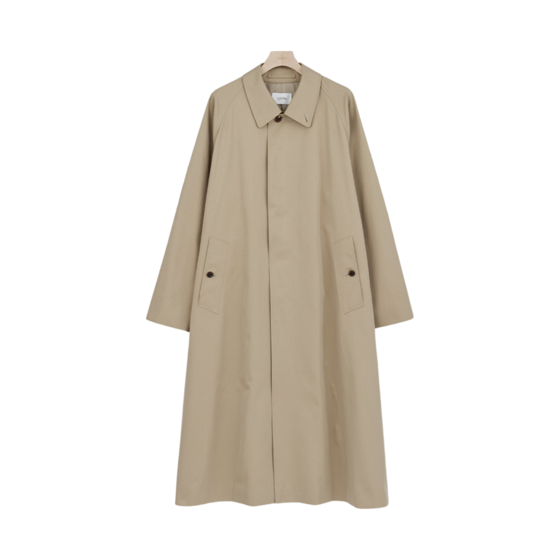 시오타 발마칸 코트 개버딘 패브릭 베이지(Ciota Balmacaan Coat Gabardine Fabric Beige)