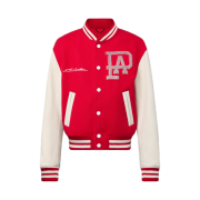 Louis Vuitton Mix Leather Varsity Blouson Bright Red