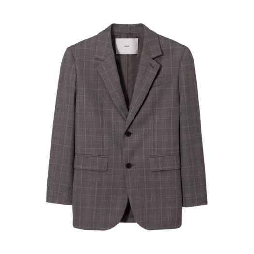 UDJA5A102I2 Dunst Unisex 2 Button Wool Blazer Beige Check