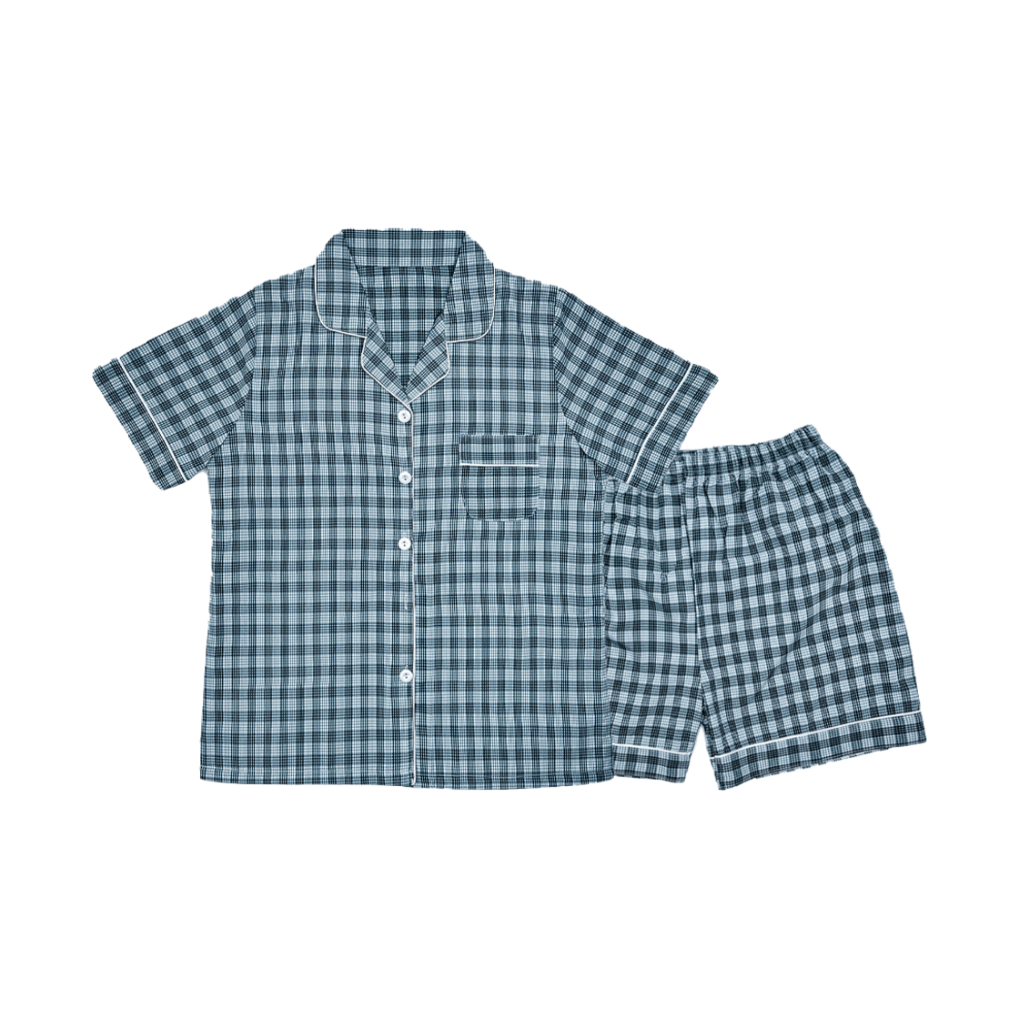 A-WMC-MT (W) AONE Mono Check Short Sleeve Pajama Set Mint