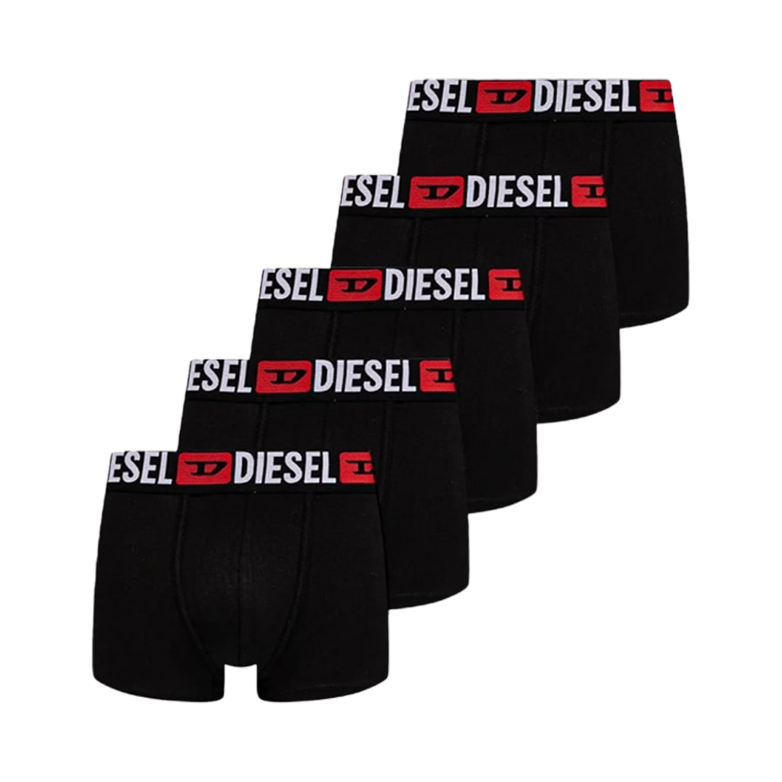 디젤 Umbx 데미안 믹스 컬러 복서 프리브 블랙 (5개입)(Diesel Umbx Damien Mix Colour Boxer Briefs Black (5 Pack))