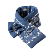 Kapital Hemp Rayon Bandana Pattern Kesa Muffler Navy