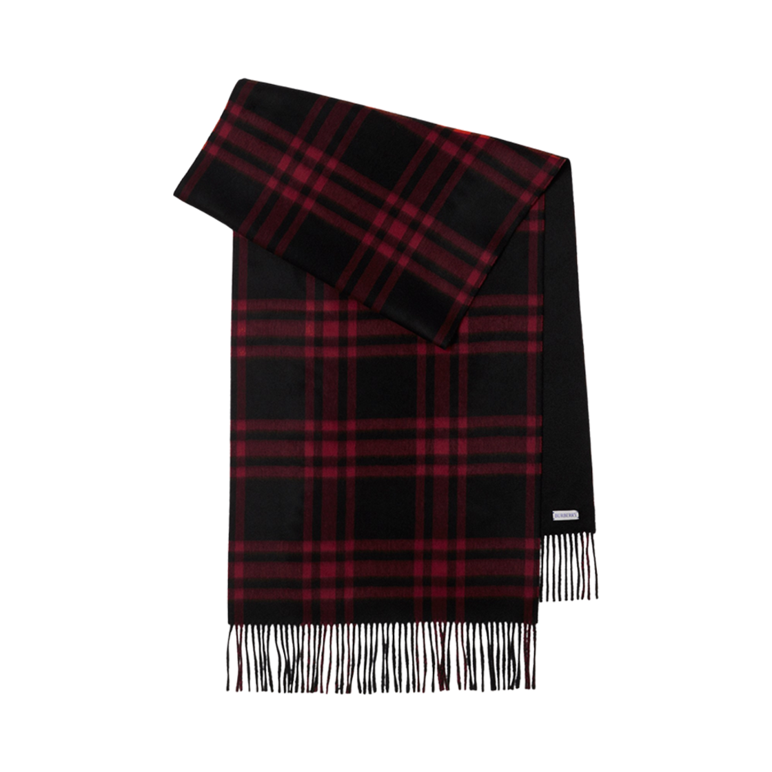버버리 리버시블 체크 캐시미어 머플러 크랜베리(Burberry Reversible Check Cashmere Muffler Cranberry) - 1