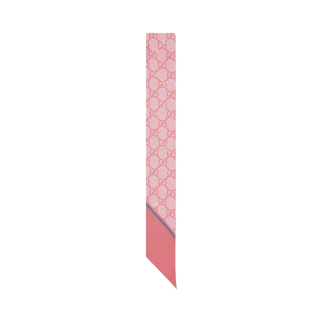 (W) 구찌 GG 프린트 홀스빗 실크 넥 보우 핑크 라이트 핑크((W) Gucci GG Print with Horsebit Silk Neck Bow Pink Light Pink) - 1