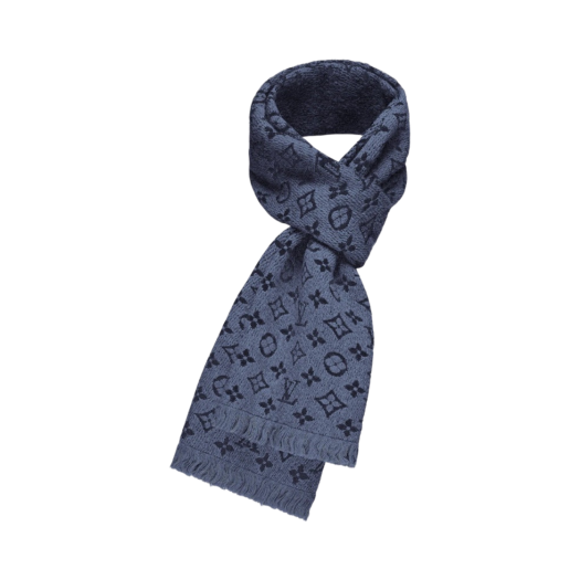 Louis Vuitton Monogram Classic Scarf Navy Blue