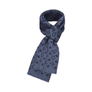 Louis Vuitton Monogram Classic Muffler Navy Blue