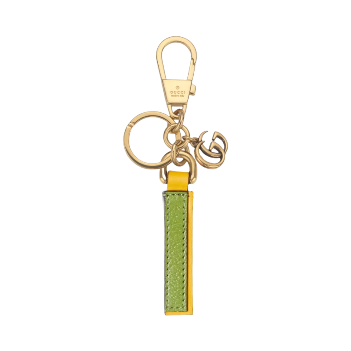 구찌 레터 I 키체인 그린 옐로우 레더(Gucci Letter I Keychain Green Yellow Leather) - 1