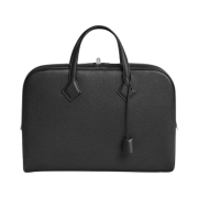 Hermes Victoria ll 12H Bag Clemence & Palladium Noir