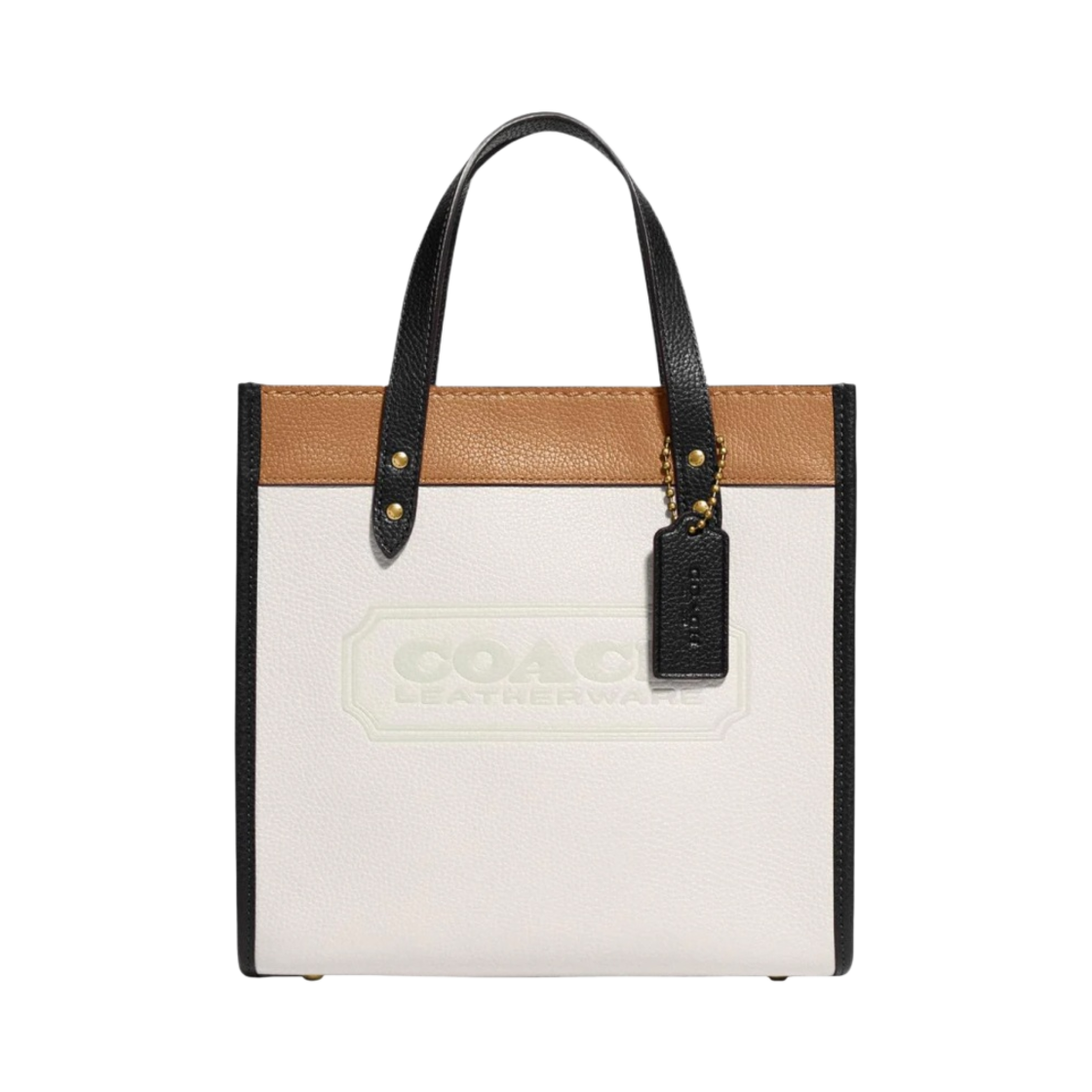 코치 뱃지 필드 토트백 22 컬러블록 초크 멀티(Coach Field Tote 22 in Colorblock with Badge Chalk Multi) - 1