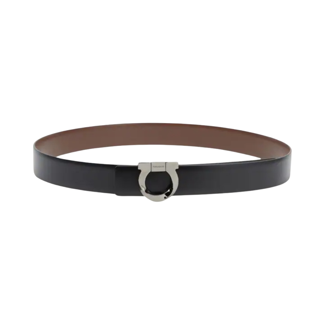 670311-770934 Ferragamo Gancini Reversible Fixed Belt Black
