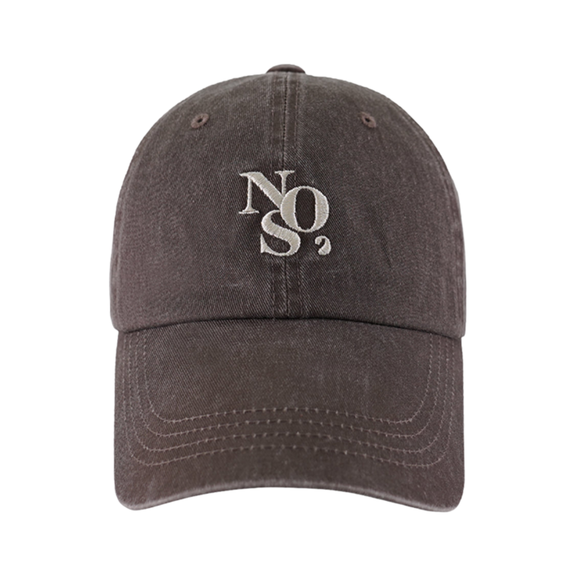 NOS7 메인 로고 볼캡 피그먼트 브라운(NOS7 Main Logo Ball Cap Pigment Brown)