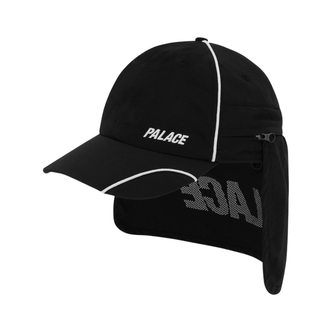 팔라스 폰트 집 쉘 넥 세이버 6-패널 블랙 - 23SS(Palace Font Zip Shell Neck Saver 6-Panel Black - 23SS) - 2