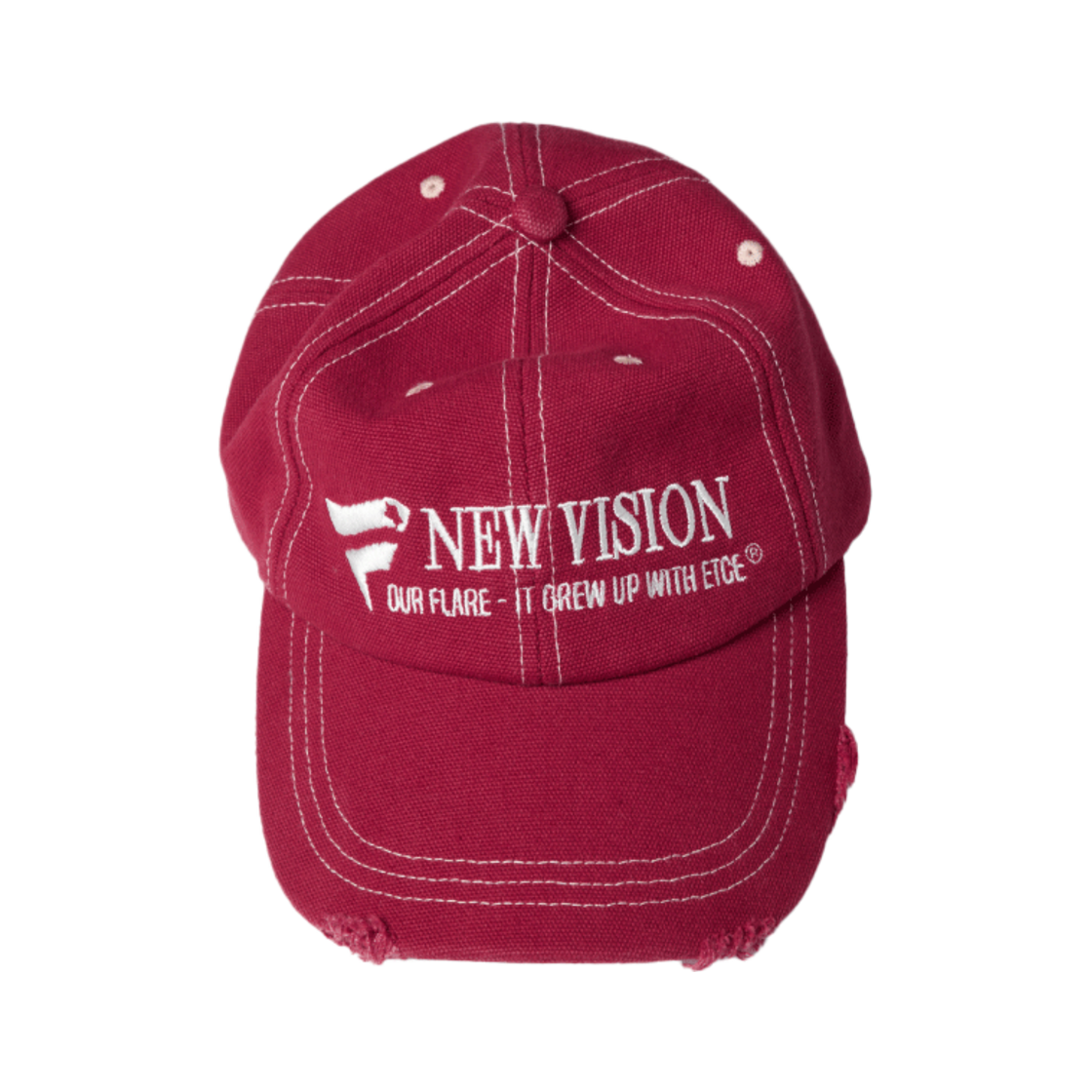 이티씨이 뉴 비전 디스트로이드 워시드 캡 스티치 레드