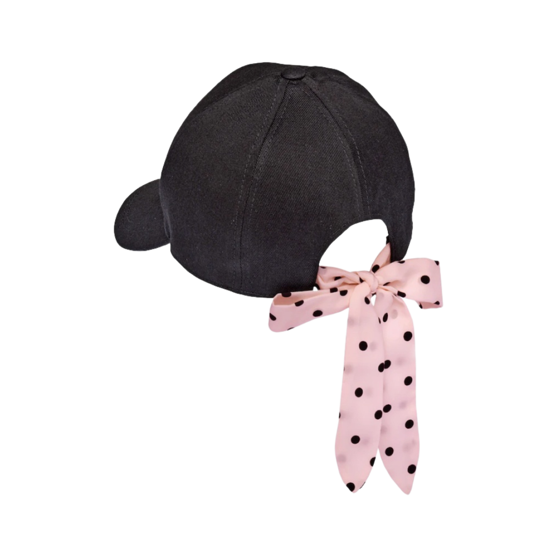 (W) 미우 미우 코튼 베이스볼 캡 블랙 젬((W) Miu Miu Cotton Baseball Cap Black Gem) - 2