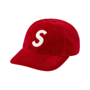 Supreme Velvet S Logo 6-Panel Cap Red - 20FW