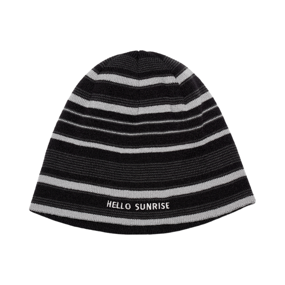 헬로선라이즈 멀티 스트라이프 비니 블랙(Hello Sunrise Multi Stripe Beanie Black)