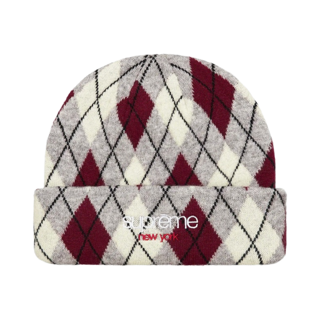 슈프림 아가일 캐시미어 비니 그레이 - 21FW(Supreme Argyle Cashmere Beanie Grey - 21FW) - 1