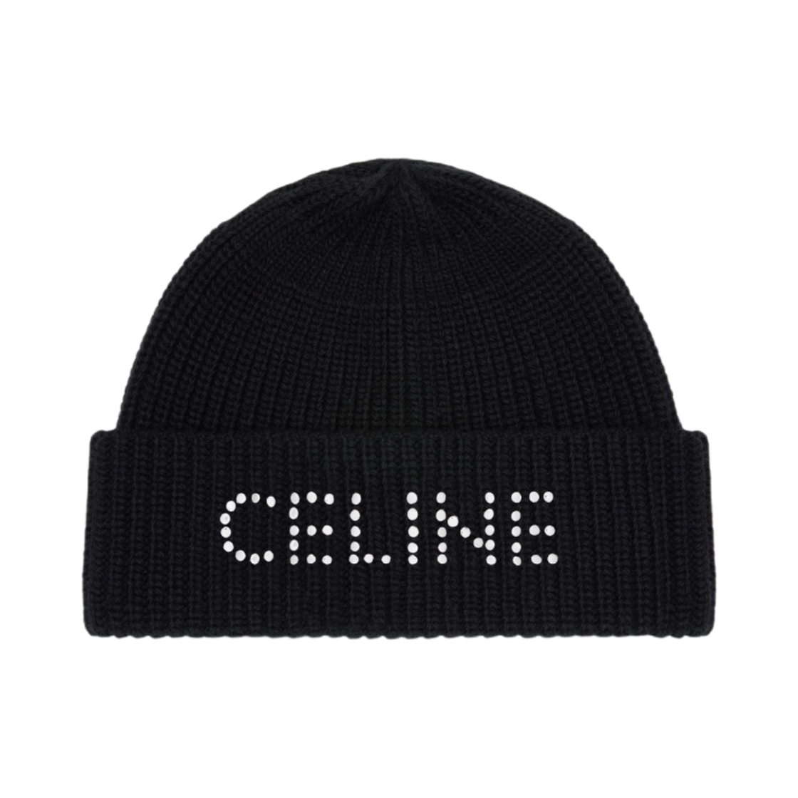 셀린느 스터드 자수 울 비니 블랙(Celine Embroidered Wool Beanie with Studs Black) - 1