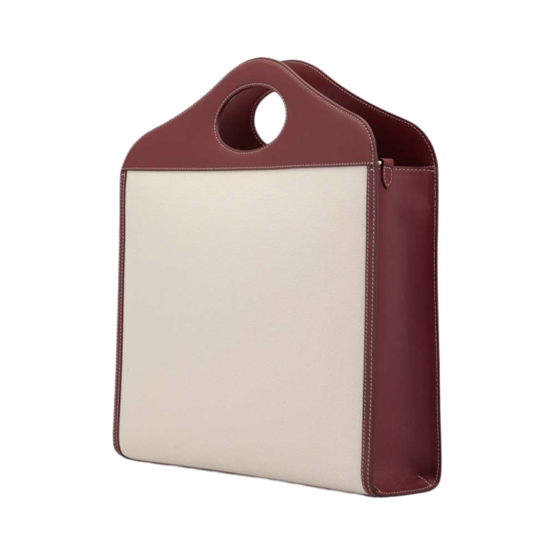 버버리 미디움 투톤 캔버스 앤 레더 포켓 백 내츄럴 가넷(Burberry Medium Two-Tone Canvas and Leather Pocket Bag Natural Garnet) - 3