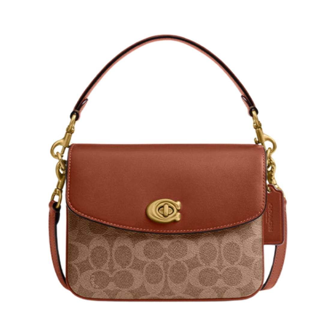 코치 시그니쳐 캔버스 캐시 크로스바디백 19 탄 카라멜(Coach Cassie Crossbody Bag 19 In Signature Canvas Tan Caramel) - 1