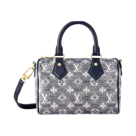 Louis Vuitton Speedy Bandouliere Monogram jacquard Crossbody Bag Navy